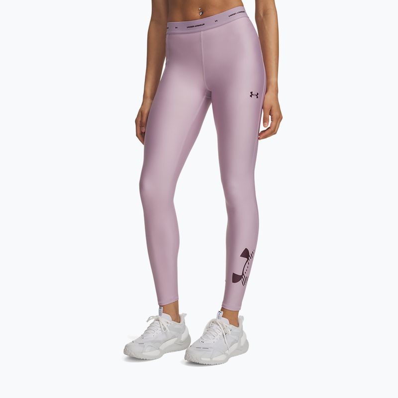 Legginsy treningowe damskie Under Armour HeatGear Novelty Leggings mauve pink/ox blood