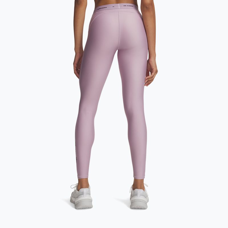 Legginsy treningowe damskie Under Armour HeatGear Novelty Leggings mauve pink/ox blood 3