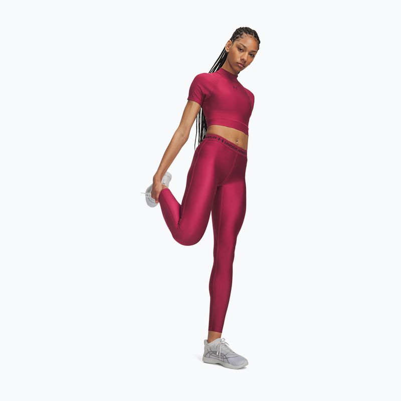 Legginsy treningowe damskie Under Armour HeatGear Leggings claret/ox blood 2