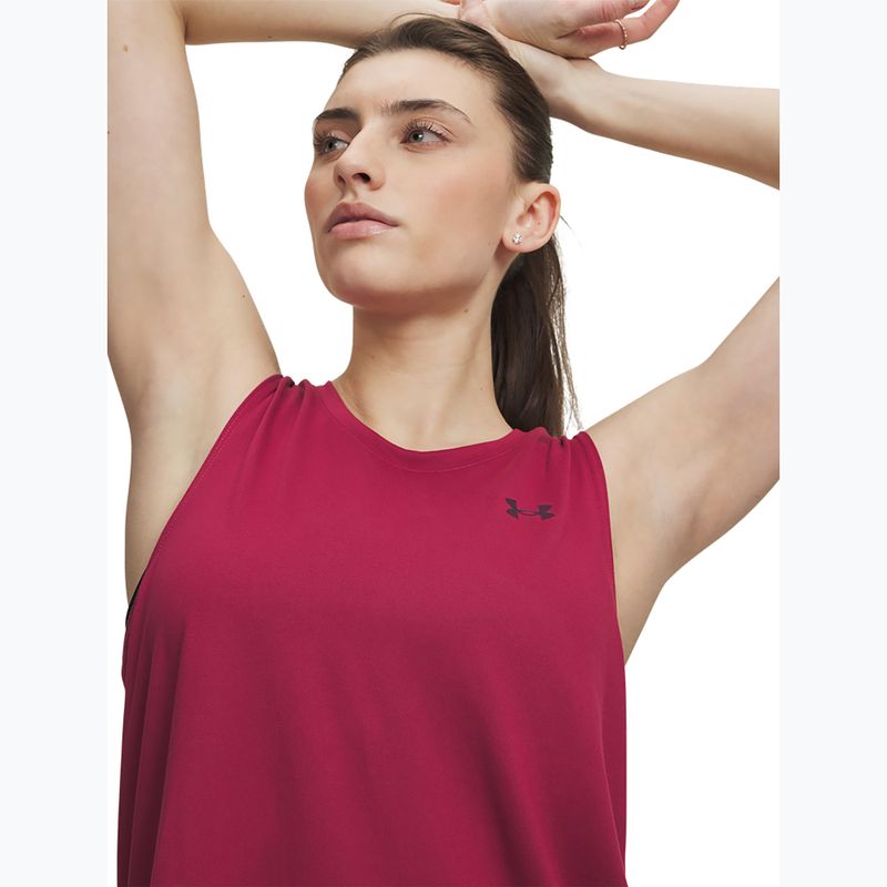 Koszulka treningowa damska Under Armour Tech Tank Solid claret/ox blood 3