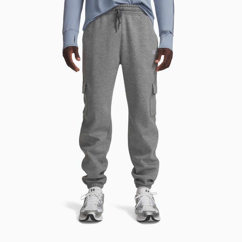 Spodnie męskie Under Armour Rival Fleece Cargo castlerock light heather/white