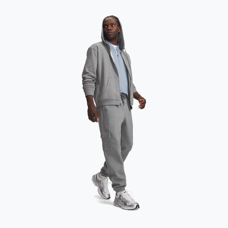 Spodnie męskie Under Armour Rival Fleece Cargo castlerock light heather/white 2