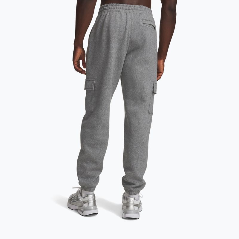 Spodnie męskie Under Armour Rival Fleece Cargo castlerock light heather/white 3