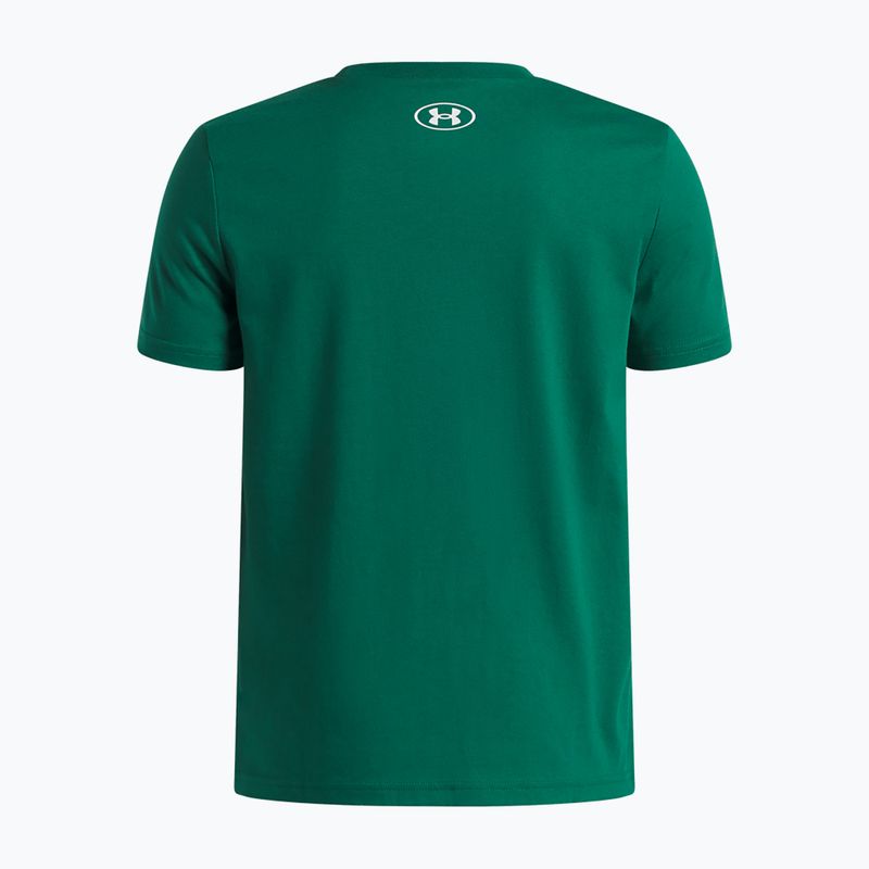 Koszulka dziecięca Under Armour Sportstyle Left Chest campus ivy/white 2