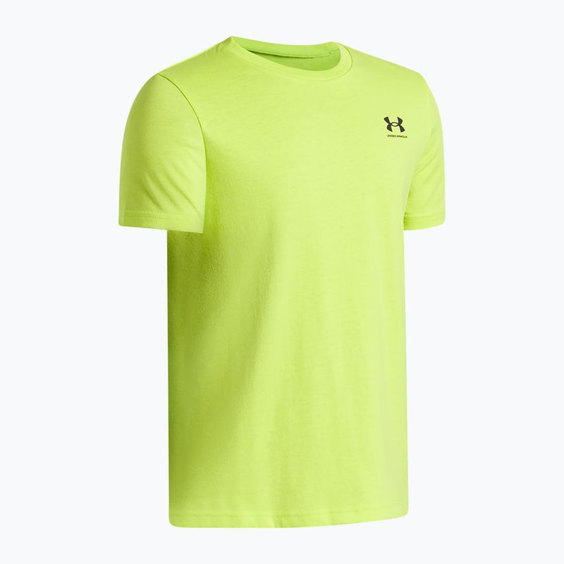 Koszulka dziecięca Under Armour Sportstyle Left Chest green citrine/black 3