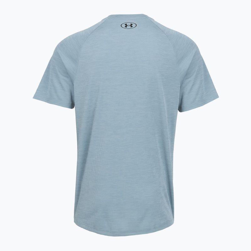 Koszulka treningowa męska Under Armour Tech Textured blue wind/black 2