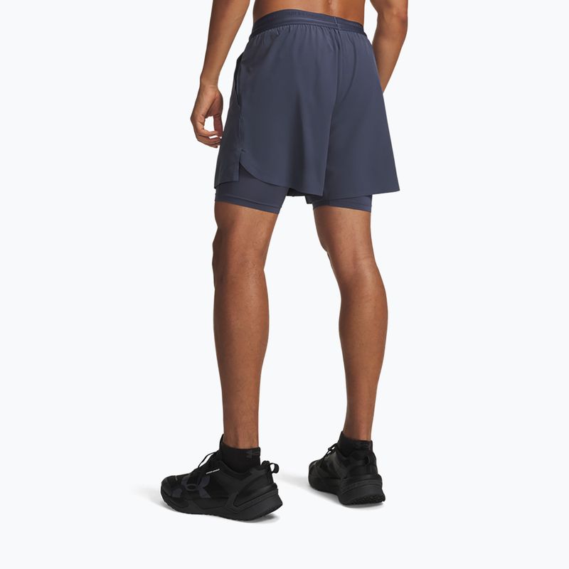 Spodenki treningowe męskie Under Armour Vanish Elite 2IN1 Shorts downpour gray/downpour gray 3