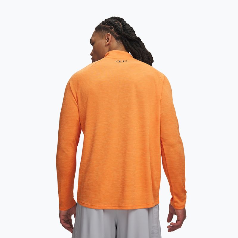 Bluza męska Under Armour Tech Textured 1/2 Zip LS outrageous orange/black 2