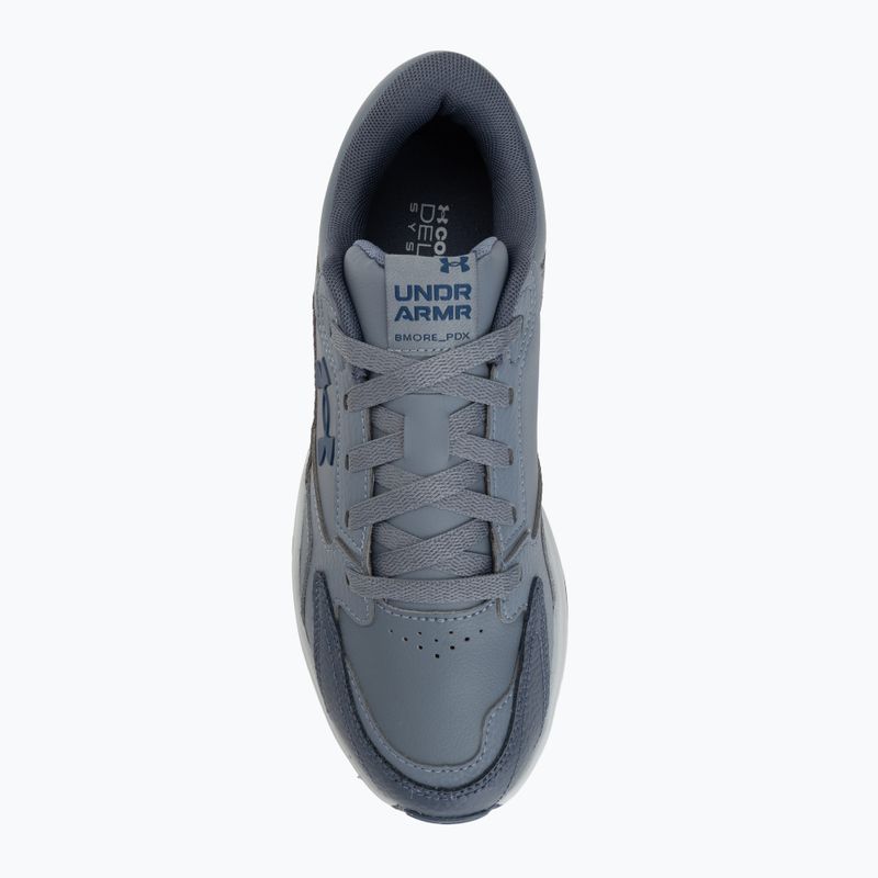 Buty treningowe męskie Under Armour Edge Leather gravel/blue fog/blackout navy 5