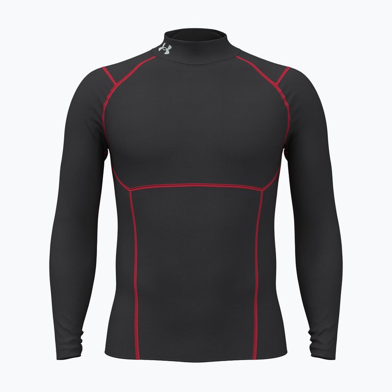 Longsleeve treningowy męski Under Armour Coldgear Elite Comp Mock ultimate black/red/reflective