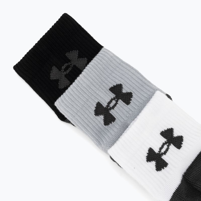 Skarpety Under Armour Perf Tech Qtr 3 pack mod gray/white/jet gray 6