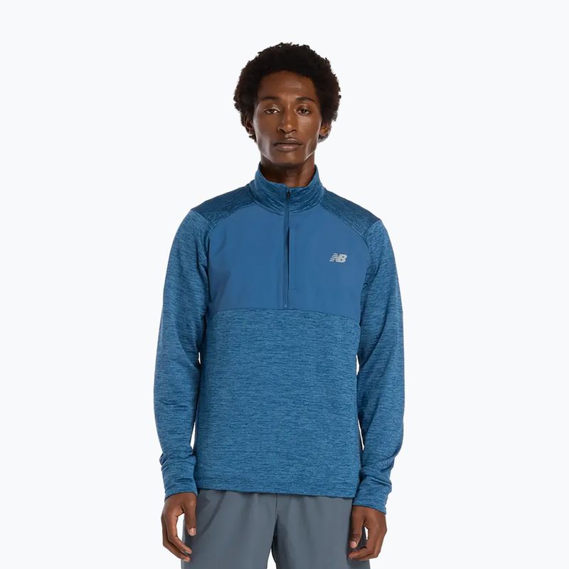 Longsleeve do biegania męski New Balance Athletics Heat Grid 1/2 Zip dark shoreline