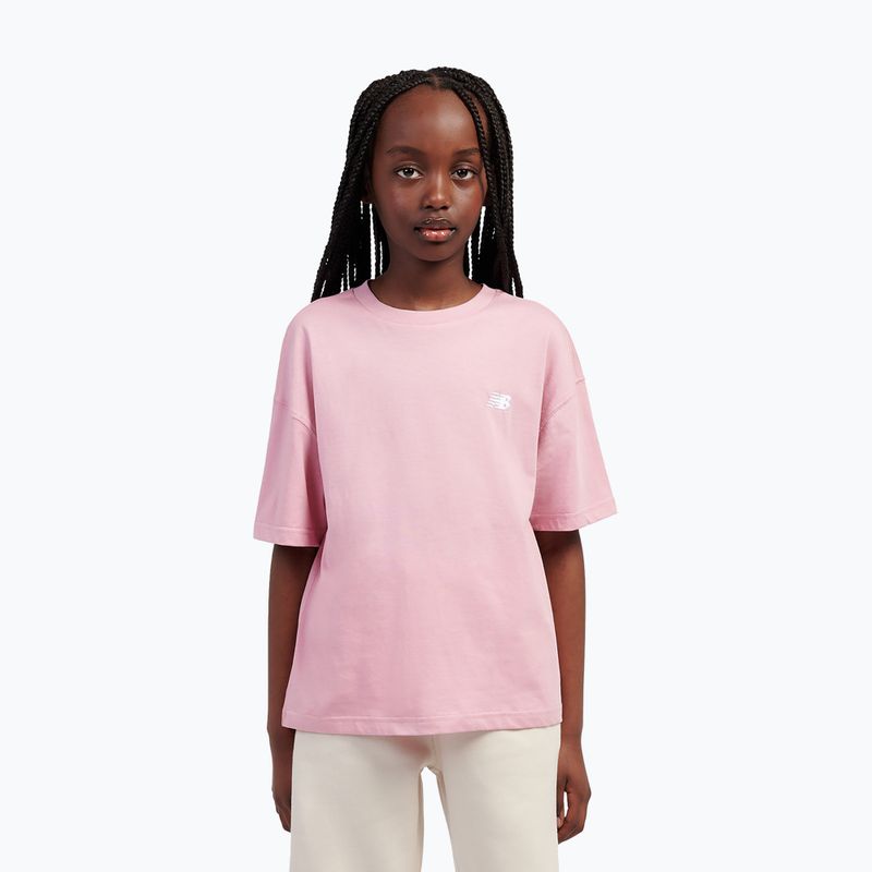 Koszulka dziecięca New Balance Jersey Small Logo Tee pink taffy