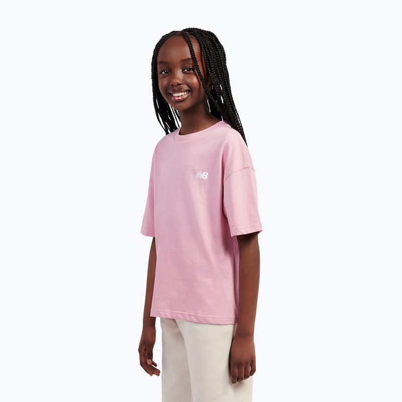 Koszulka dziecięca New Balance Jersey Small Logo Tee pink taffy 4
