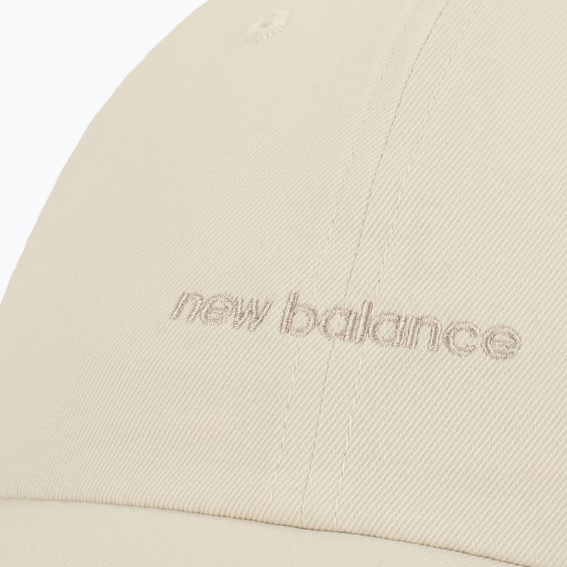 Czapka z daszkiem damska New Balance 6 Panel Linear Logo linen lin 3