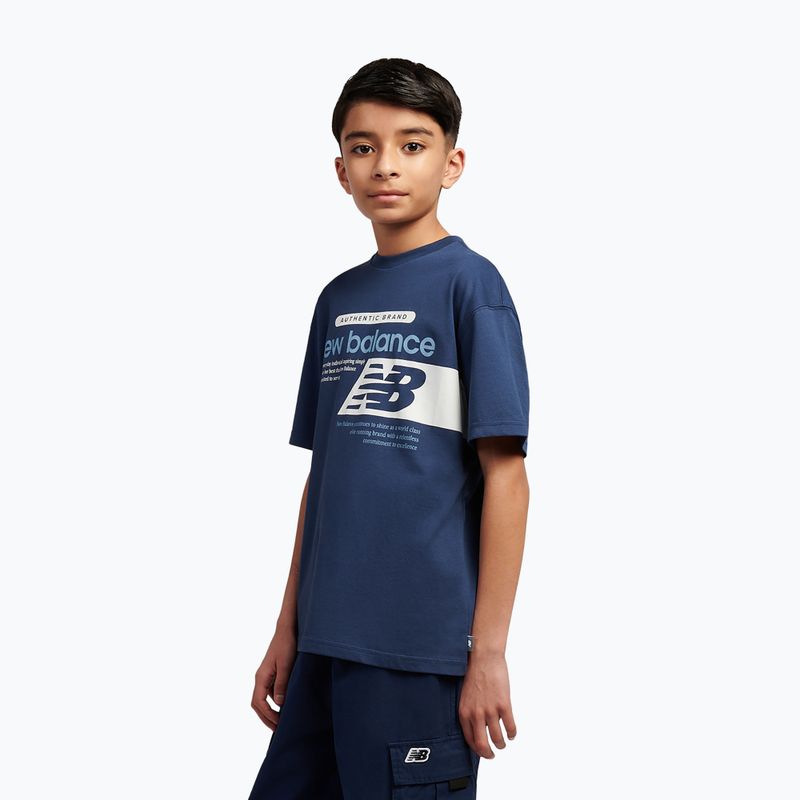 Koszulka dziecięca New Balance Authentic Brand Players Graphic Tee nb navy 4