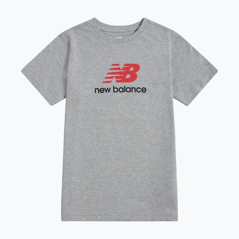 Koszulka dziecięca New Balance Jersey Stacked Logo Tee athletic grey heather 6