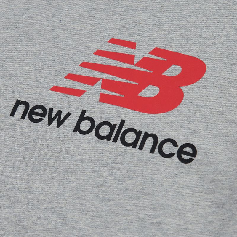 Koszulka dziecięca New Balance Jersey Stacked Logo Tee athletic grey heather 8
