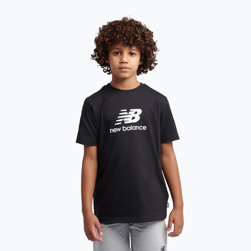 Komplet dziecięcy New Balance Stacked Logo Tee & FT Short nb caviar 4