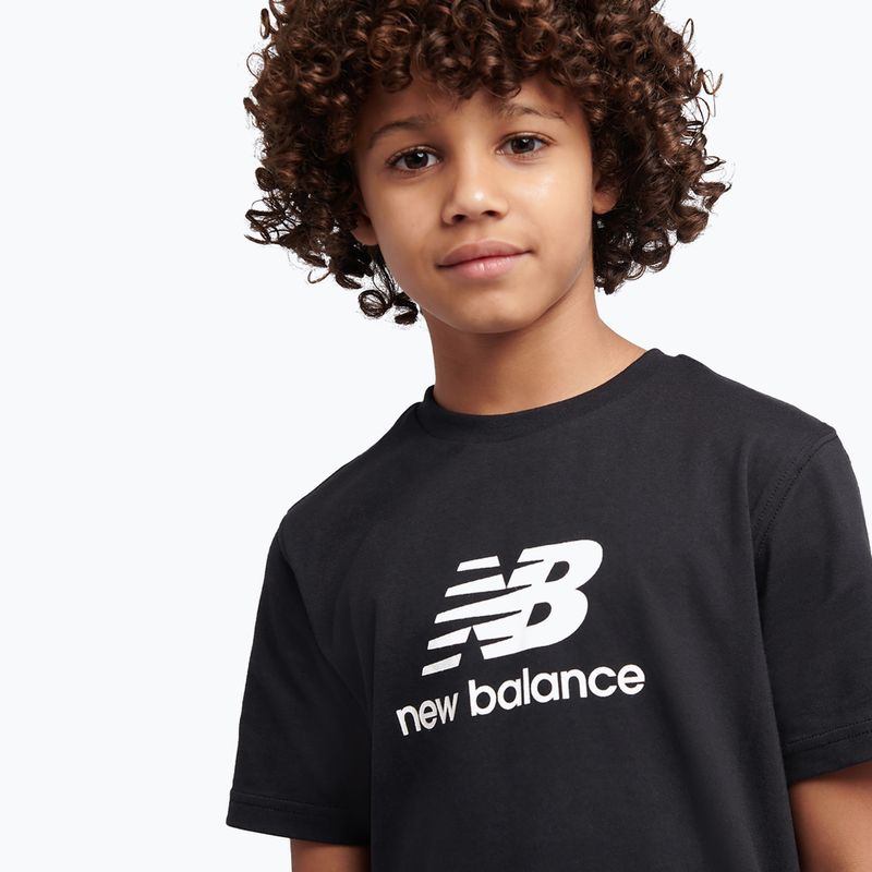 Komplet dziecięcy New Balance Stacked Logo Tee & FT Short nb caviar 5