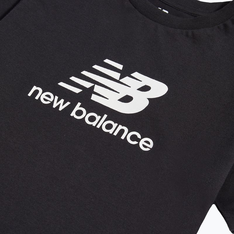 Komplet dziecięcy New Balance Stacked Logo Tee & FT Short nb caviar 11