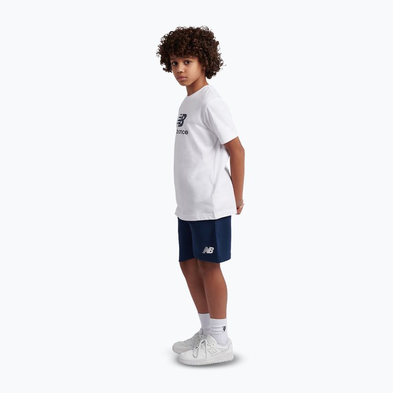 Komplet dziecięcy New Balance Stacked Logo Tee & FT Short nb bright white 3