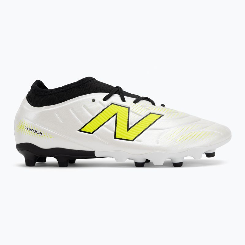 Buty do piłki nożnej dziecięce New Balance Tekela Team Low JR FG white 2