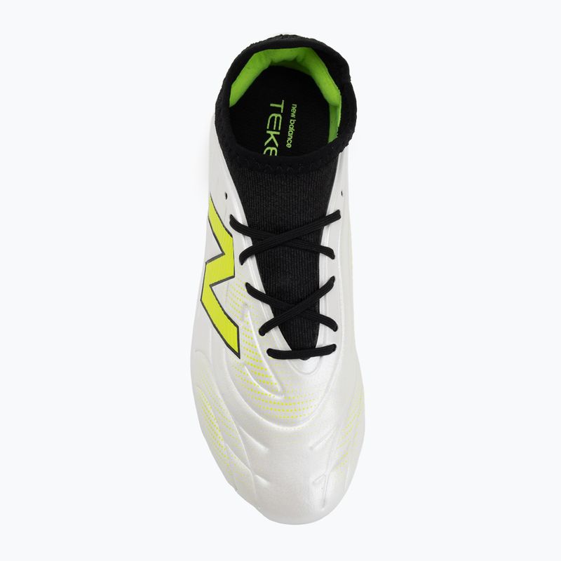 Buty do piłki nożnej dziecięce New Balance Tekela Team Low JR FG white 5