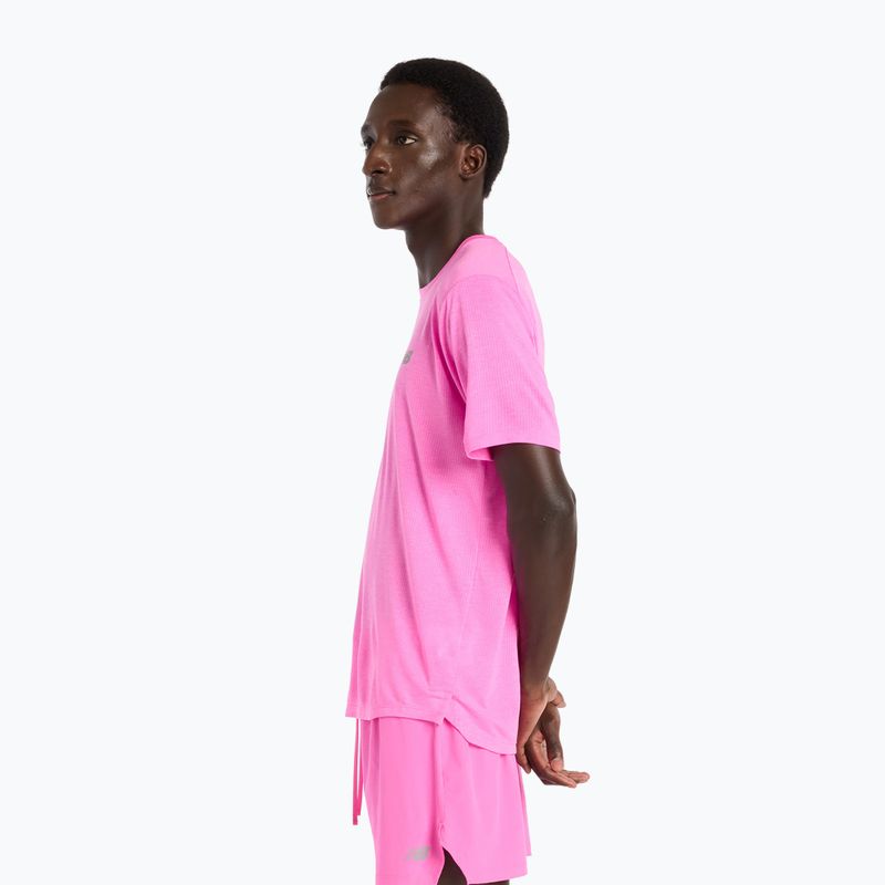 Koszulka męska New Balance Athletics Run pink heat heather 4