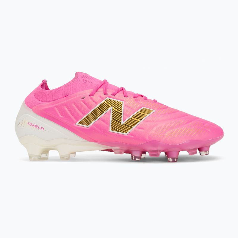 Buty piłkarskie New Balance Tekela Elite Low V5 FG pink heat/metallic gold/pink satin 2