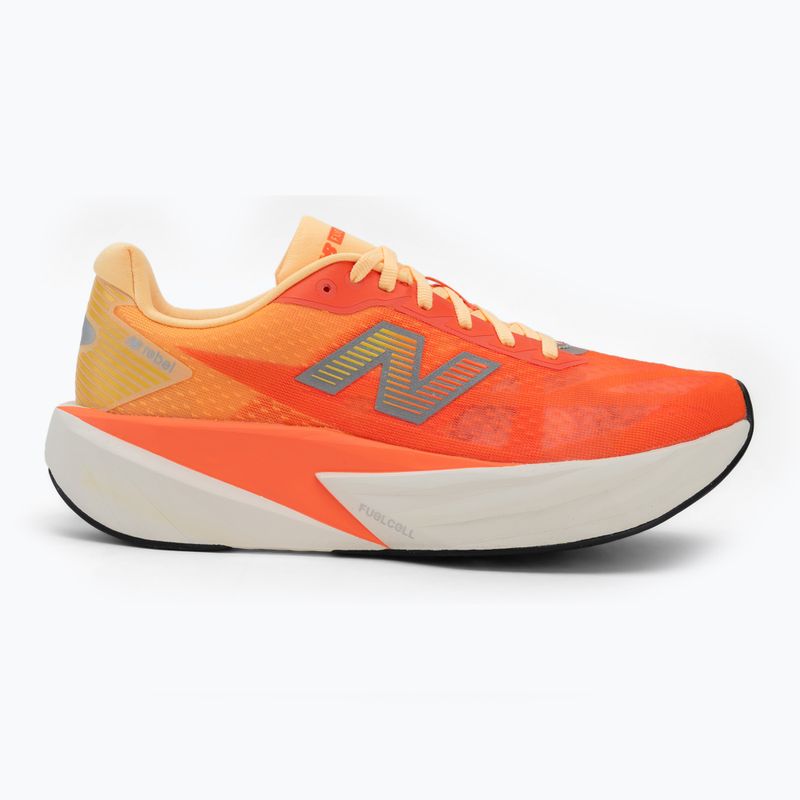 Buty do biegania damskie New Balance FuelCell Rebel V5 tangerine heat/silver metallic 2