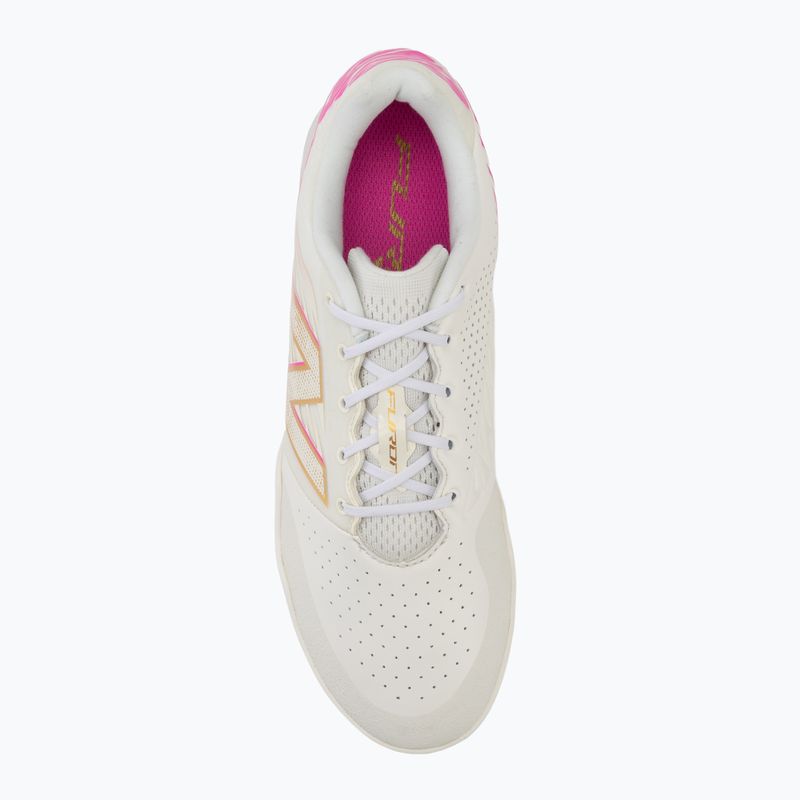 Buty piłkarskie New Balance Furon Pro V8 IN pink heat/sea salt/gold metallic 5