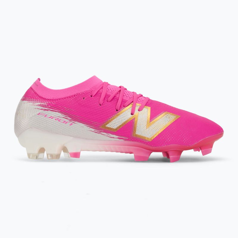 Buty piłkarskie New Balance Furon Elite V8 FG pink heat/sea salt/gold metallic 2