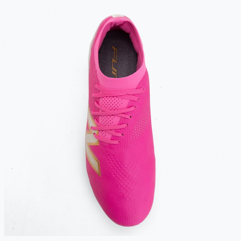 Buty piłkarskie New Balance Furon Elite V8 SG pink heat/sea salt/gold metallic 5