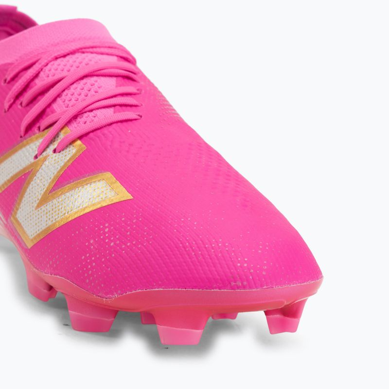 Buty piłkarskie New Balance Furon Elite V8 FG pink heat/sea salt/gold metallic 7
