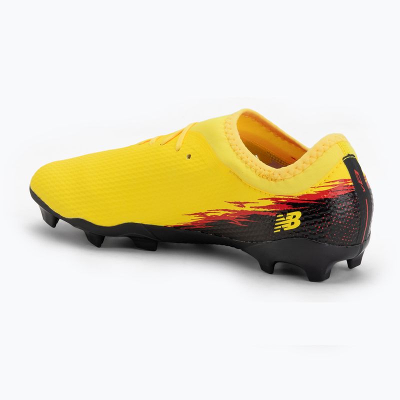 Buty piłkarskie dziecięce New Balance Furon Team V8 FG punch yellow/black 100/fire cracker 3