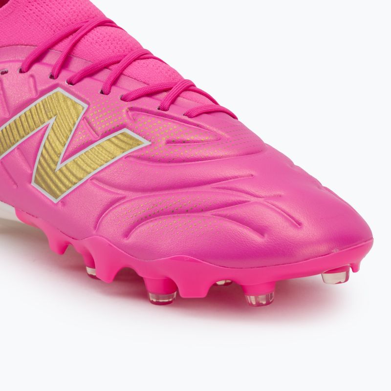 Buty piłkarskie New Balance Tekela Team Low V5 FG pink heat/metallic gold/pink satin 7