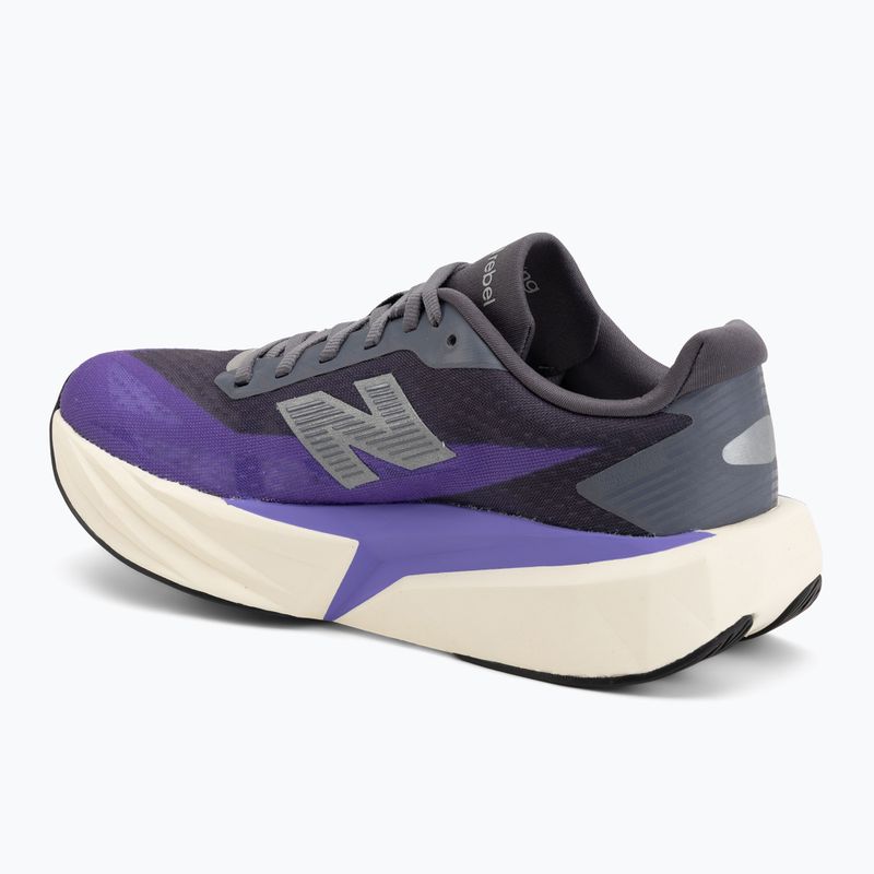 Buty do biegania damskie New Balance FuelCell Rebel V5 electric indigo/truffle salt/silver metallic 3