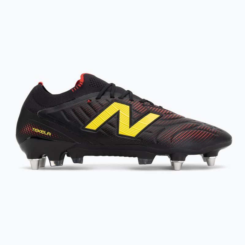 Buty piłkarskie New Balance Tekela Elite Low V5 SG black 100/punch yellow/fire cracker 2