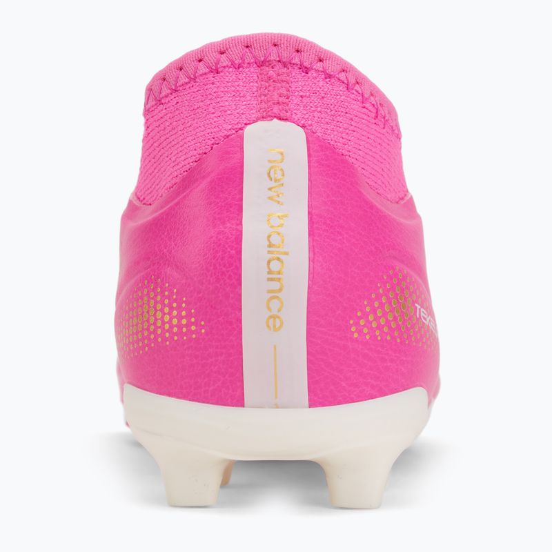 Buty piłkarskie dziecięce New Balance Tekela Team V5 pink heat/metallic gold/pink satin 6