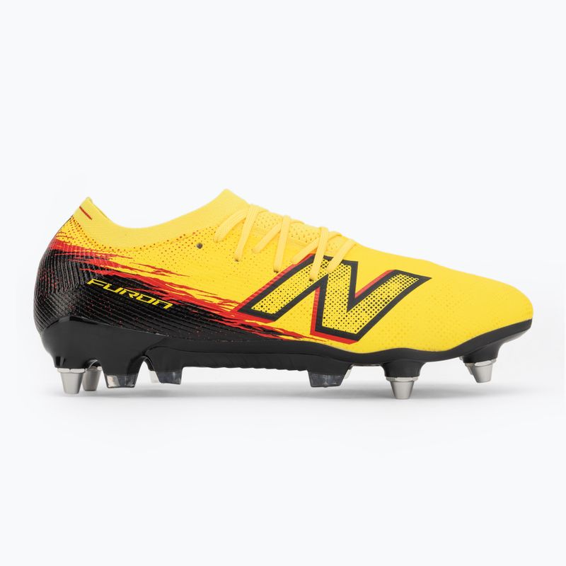 Buty piłkarskie New Balance Furon Elite V8 SG punch yellow/black 100/fire cracker 2