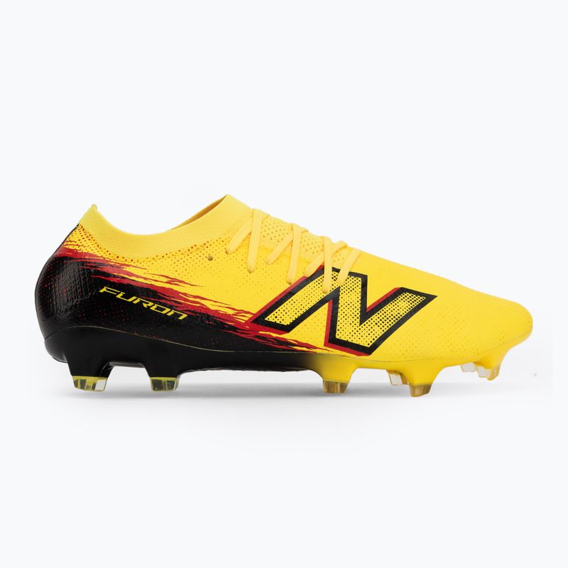 Buty piłkarskie New Balance Furon Pro V8 FG punch yellow/black 100/fire cracker 2