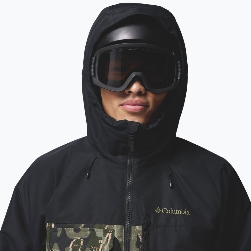 Kurtka snowboardowa męska Columbia Coreshot Print greenscape treebark print/black 5