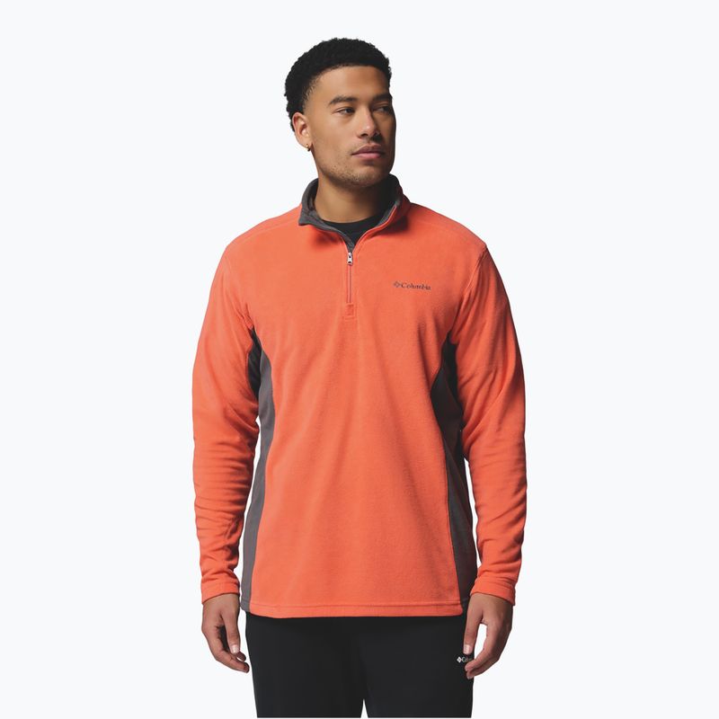 Bluza polarowa męska Columbia Klamath Range II HZ zing/shark