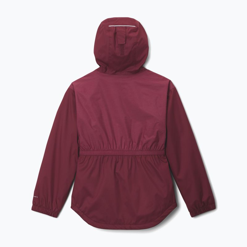 Kurtka przeciwdeszczowa dziecięca Columbia Rainy Trails II Fleece rich wine 2