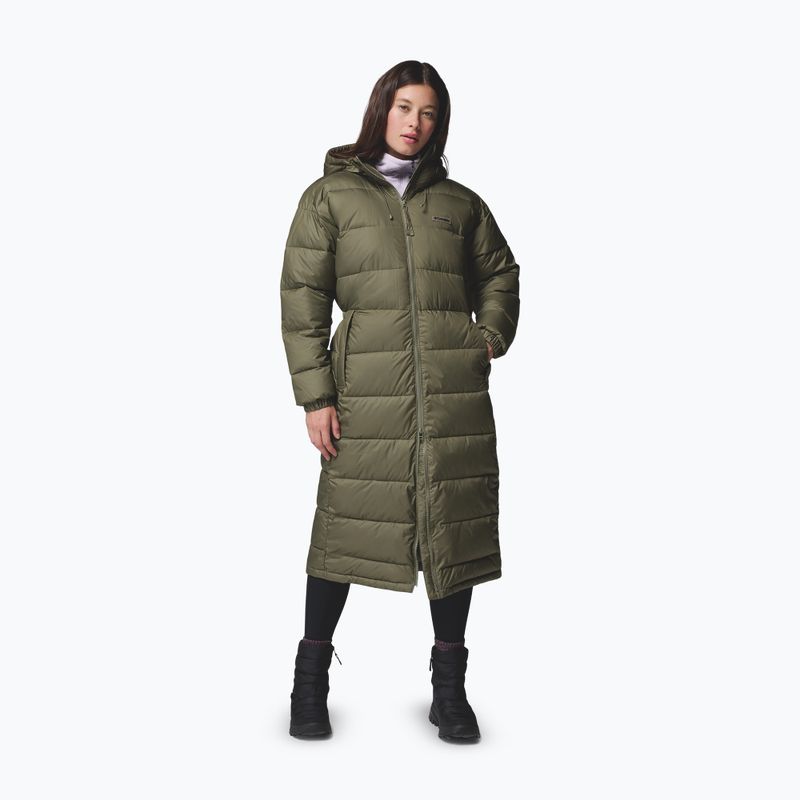 Płaszcz ocieplany damski Columbia Pike Lake III Long stone green 2