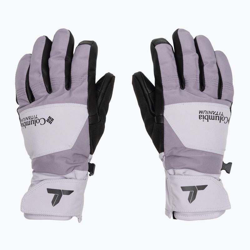 Rękawiczki trekkingowe damskie Columbia PowBound lavender pearl/shale purple/black 2