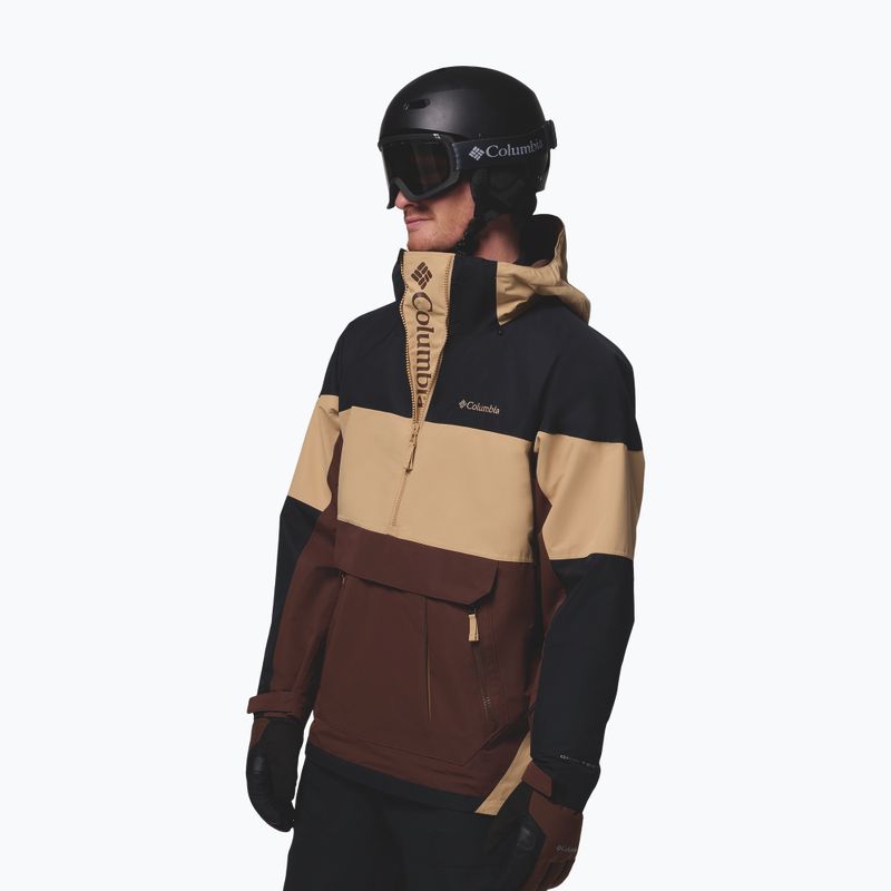 Kurtka snowboardowa męska Columbia Coreshot Shell Anorak tobacco/canoe/black 4