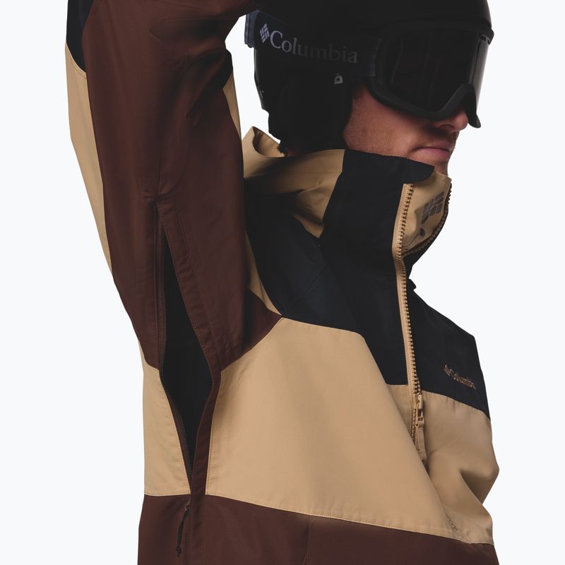 Kurtka snowboardowa męska Columbia Coreshot Shell Anorak tobacco/canoe/black 8