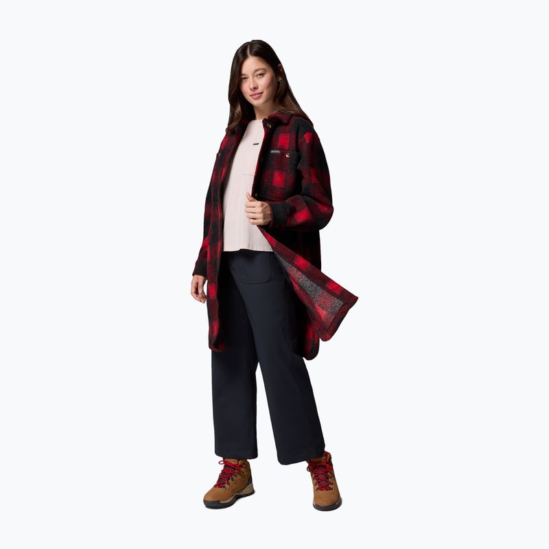 Koszula damska Columbia Wildbest Venture Long Fleece Coat mountain red blurred ombre 2